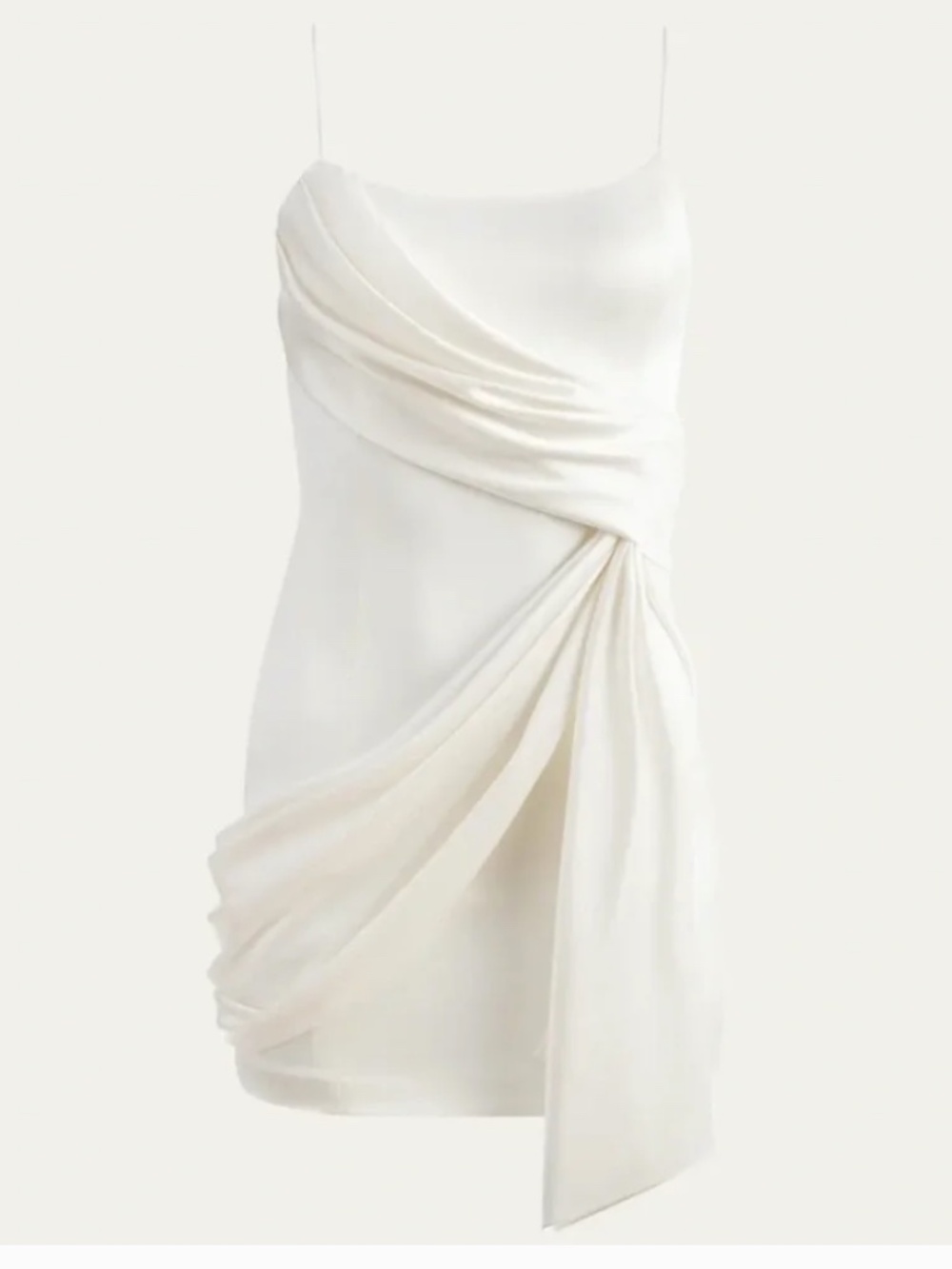 Alice + Olivia Draped Svetlana Mini Dress - Ivory - Size 6